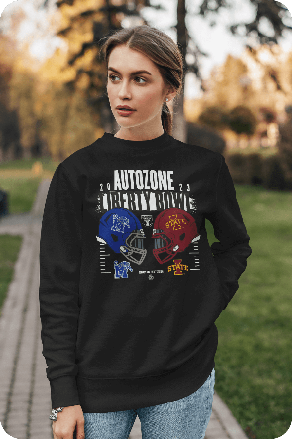 AutoZone Liberty Bowl 2023 Black Crewneck Sweatshirt
